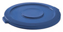 Tough Guy Trash Can Top, Round, Flat, 44 gal, Blue - 54JJ59