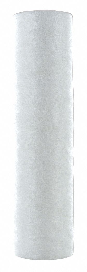 Trident 5 Micron Rating Melt Blown Filter Cartridge, 2 1/2 in Diameter, 9 7/8 in Height, 7.0 gpm - 54JK01