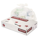 Jaguar Industrial Strength Low-Density Commercial Can Liners, 10 Gal, 0.5 Mil, 24" X 23", White, 500/Carton - JAGW2423X
