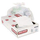 Jaguar Industrial Strength Low-Density Commercial Can Liners, 33 Gal, 0.9 Mil, 33" X 39", White, 100/Carton - JAGW3339X