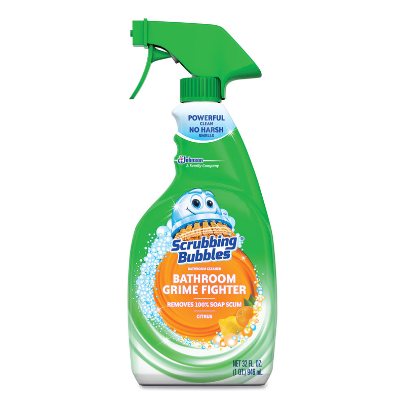 Scrubbing Bubbles Multi Surface Bathroom Cleaner, Citrus Scent, 32 Oz Spray Bottle, 8/Ct - SJN306111