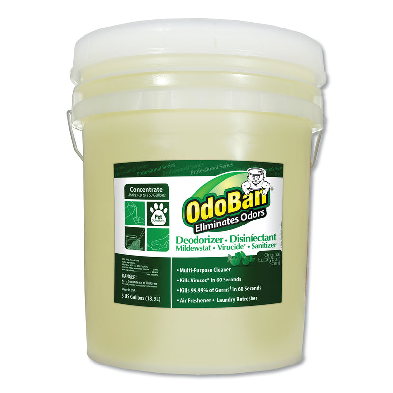 Odoban Concentrated Odor Eliminator And Disinfectant, Eucalyptus, 5 Gal Pail - ODO9110625G