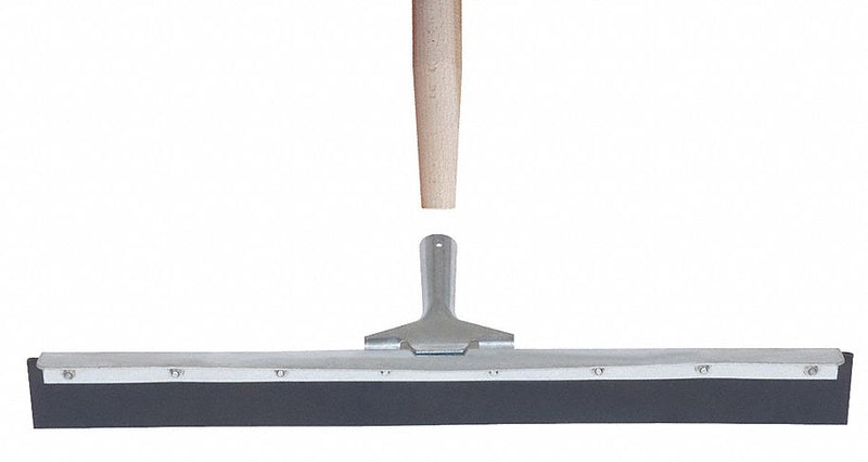 Tough Guy 18"W Straight Foam Rubber Floor Squeegee With Handle, Black - 59JM34