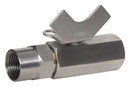 Top Brand Ball Valve, 316 Stainless Steel, Inline, 2-Piece, Pipe Size 1/4 in, Connection Type FNPT x FNPT - MSFF-25
