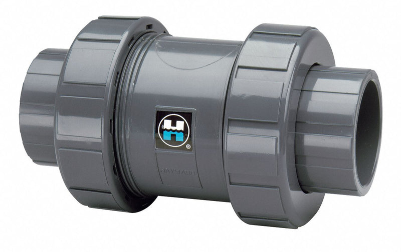 Hayward Check Valve, 3/4 in, Single, Inline True Union, CPVC, FNPT x Socket - TC20075ST