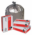 Tough Guy Trash Bag, 33 gal., Super Hexene HAO, Flat Pack, Silver, PK 100 - 5AE64