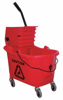 Tough Guy Red Plastic Mop Bucket and Wringer, 8-3/4 gal. - 5CJH7