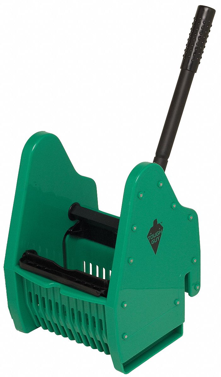 Tough Guy Down Press Mop Wringer, Green, Plastic, 16 to 24 oz. Mop Capacity - 5CJJ8
