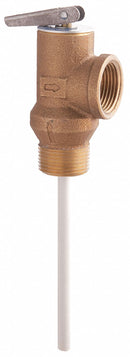 Watts Temperature and Pressure Relief Valve, 105,000 BtuH, 150 psi, 4 in Thermostat Length - 3/4 LF 100XL-4