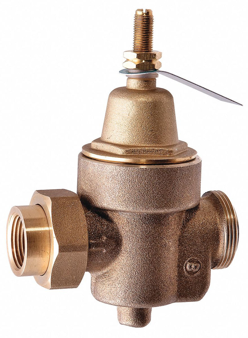 Watts Water Pressure Reducing Valve, Standard Valve Type, Lead Free Brass, 3/4 in Pipe Size - 3/4 LF N55BUM1