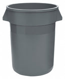 Tough Guy 32 gal Round Trash Can, Plastic, Gray - 5DMT2