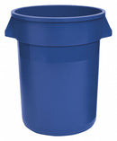 Tough Guy 20 gal Round Trash Can, Plastic, Blue - 5DMR9