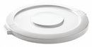 Tough Guy Trash Can Top, Round, Flat, 10 gal, White - 5DMW5