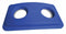 Tough Guy Wallhugger Lid Series Bottle and Can Recycling Top, Rectangular, Dome, 23 gal, Blue - 5DMY7