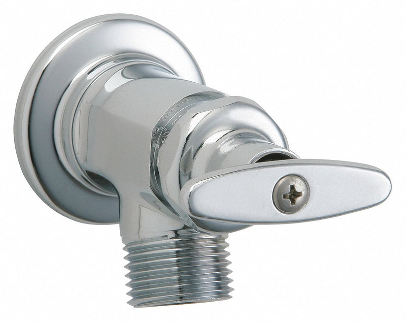 Chicago Faucets Straight Inside Sill Faucet, Blade Faucet Handle Type, 7.00 gpm, Chrome - 293-CP