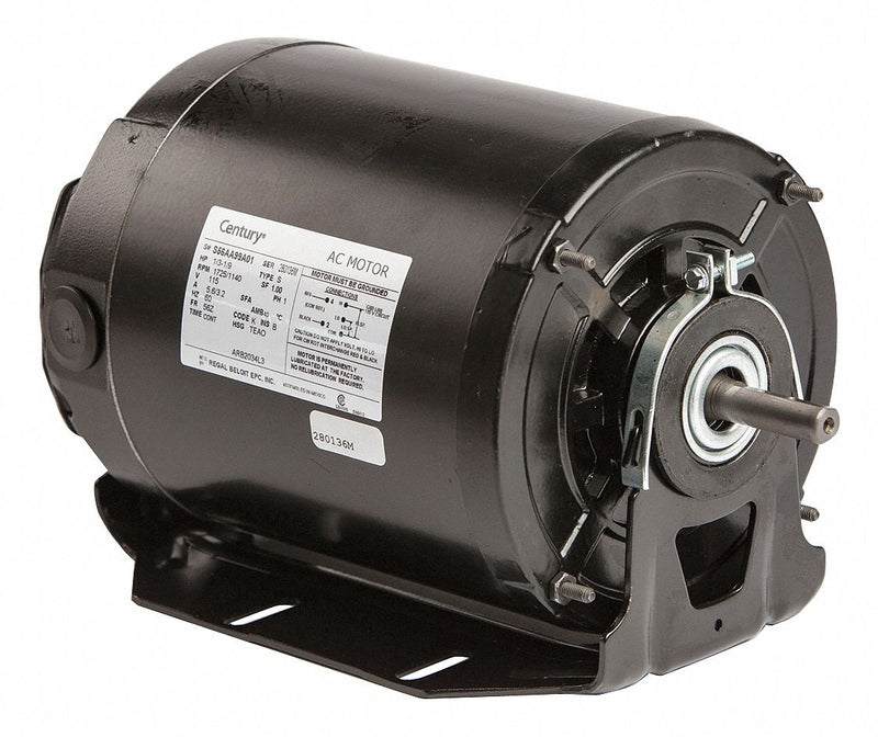 Century 1/3 HP Belt Drive Motor, Split-Phase, 1725 Nameplate RPM, 115/208-230 Voltage, Frame 56Z - ARB2034L5