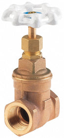 Milwaukee Valve Gate Valve, Valve Class Class 300, Lead-Free Bronze, FNPT Connection Type - UP105 1/4