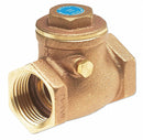 Milwaukee Valve Check Valve, 1/4 in, Single, Inline Swing, Bronze, FNPT x FNPT - UP509 1/4