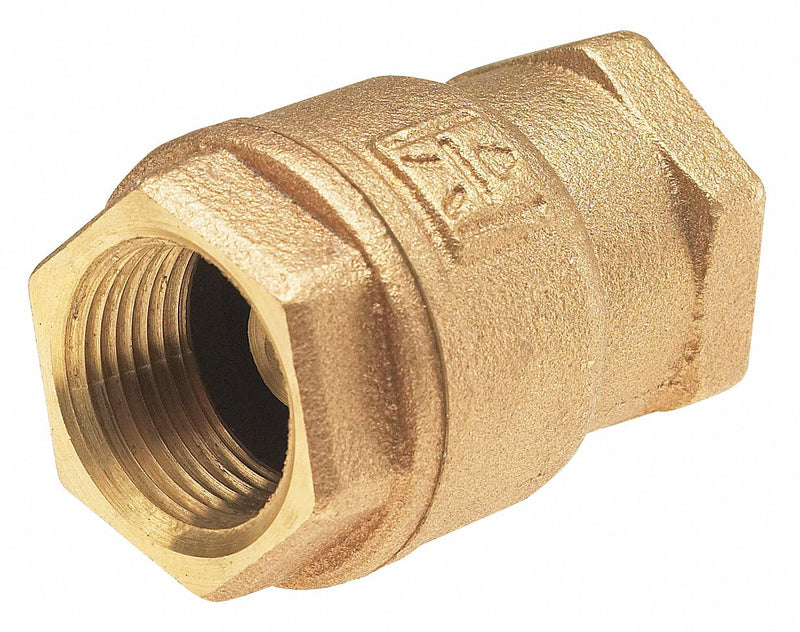 Milwaukee Valve Check Valve, 2 in, Single, Inline Spring, Bronze, FNPT x FNPT - UP548T 2