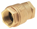 Milwaukee Valve Check Valve, 3/8 in, Single, Inline Spring, Bronze, FNPT x FNPT - UP548T 3/8