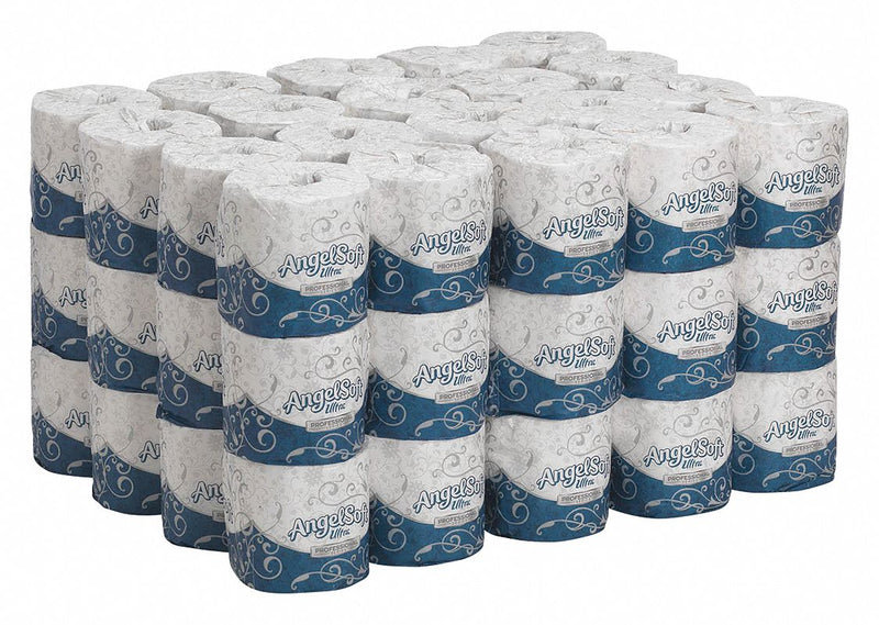 Georgia-Pacific Toilet Paper Roll, Angel Soft Professional Series(R), Standard Core, 2 Ply, 1 5/8 in Core Dia. - 16560