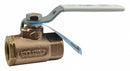 Apollo Ball Valve, Lead-Free Bronze, Inline, 2-Piece, Pipe Size 1/2 in, Connection Type FNPT x FNPT - 70LF-103-01