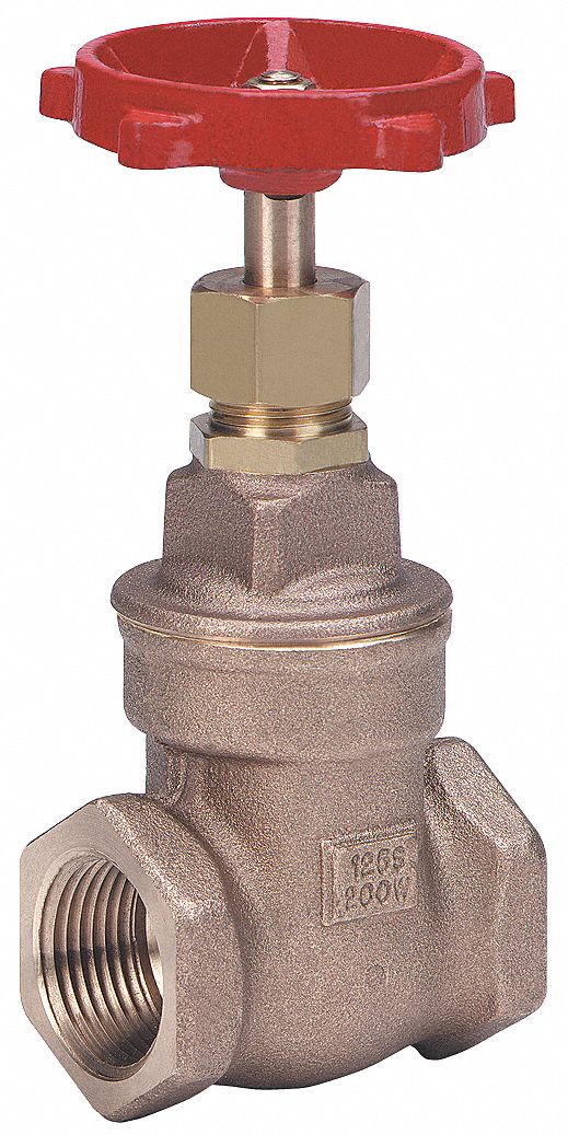 Milwaukee Valve Gate Valve, Valve Class Class 125, Bronze, FNPT Connection Type, Pipe Size - Valves 1/2 in - 105 1/2"