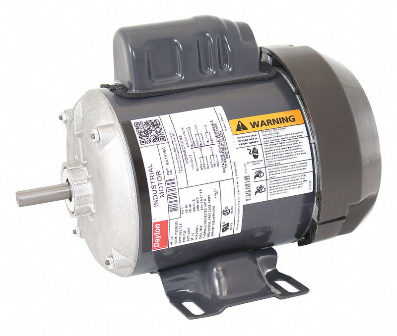 Dayton 1/4 HP, General Purpose Motor, Capacitor-Start, 1725 Nameplate RPM, 115/208-230 Voltage - 5K191BG