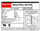 Dayton 1 1/2 HP, General Purpose Motor, Capacitor-Start/Run, 1725 Nameplate RPM, 115/208-230 Voltage - 5K565