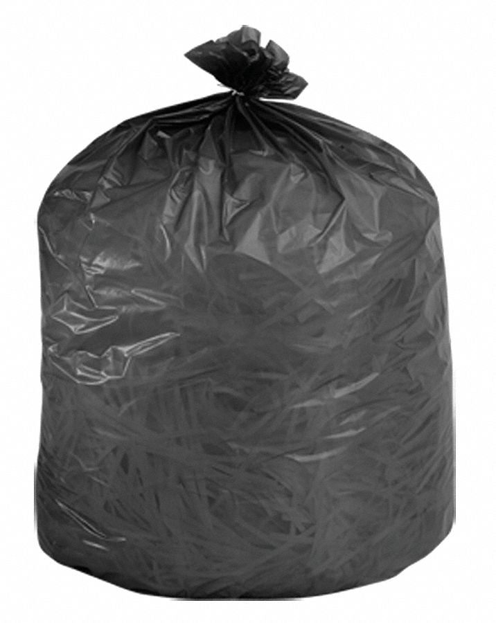 AbilityOne Pest-Repellent Trash Bag, 55 gal., LLDPE, Flat Pack, Black, PK 65 - 8105-01-534-6826