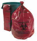AbilityOne Biohazard Bags, 55 gal., LLDPE, Red, Infectious Waste, PK 25 - 8105-01-517-3664