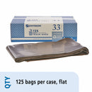 AbilityOne Trash Bag, 33 gal., LLDPE, Flat Pack, Brown, PK 125 - 8105-01-183-9769