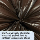 AbilityOne Trash Bag, 33 gal., LLDPE, Flat Pack, Brown, PK 125 - 8105-01-183-9769