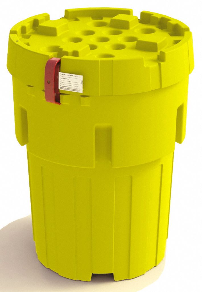 Enpac 95 gal Yellow Polyethylene Open Head Salvage Drum - 1295-YE