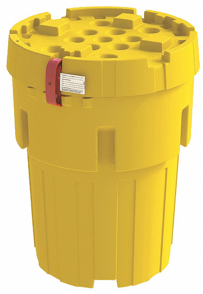 Enpac 95 gal Yellow Polyethylene Open Head Salvage Drum - 1295-YE