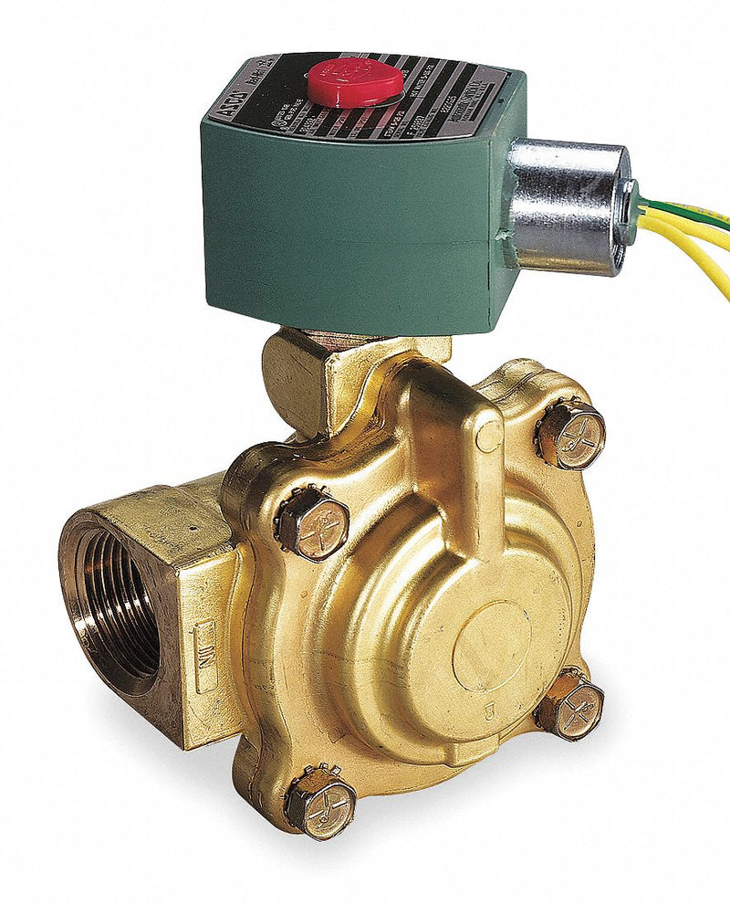 Redhat Steam and Hot Water Solenoid Valve, 2-Way/2-Position Valve Design, Normally Closed Valve Configurati - 8220G009