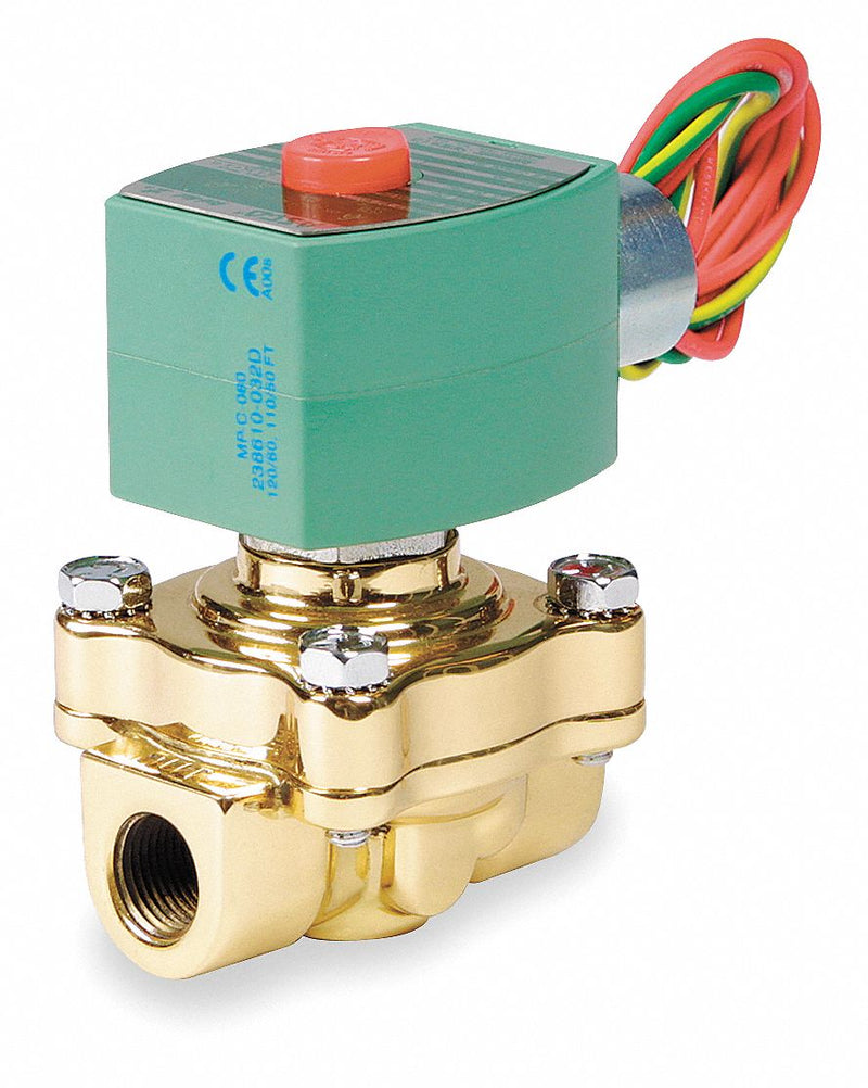 Redhat Steam Solenoid Valve, 2-Way/2-Position Valve Design, Normally Closed Valve Configuration - 8222G002