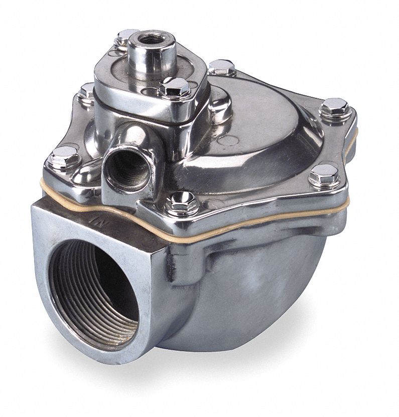 Redhat 120V AC Aluminum Dust Collector Solenoid Valve, Normally Closed, 1-1/2" Pipe Size - 8353J039