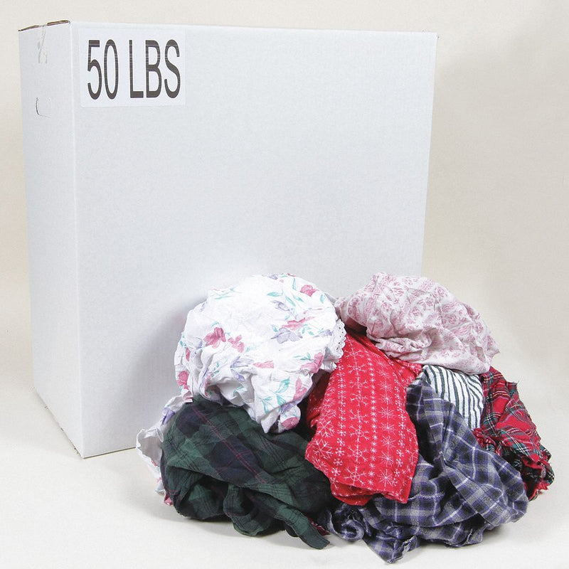 Top Brand Cloth Rag, Assorted, Assorted, Varies, 50 lb - G303050PC
