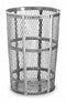 Rubbermaid 45 gal Round Trash Can, Metal, Gray - FGSBR52