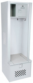 Bradley Gray HDPE Gear Locker, Assembled, (1) Tier, (1) Wide, Opening Width: 19 in - LK242172GHM-200
