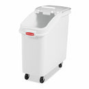 Rubbermaid 29 1/4 in" x 13 1/8 in" x 28 in Mobile Bulk Storage, White - FG360088WHT