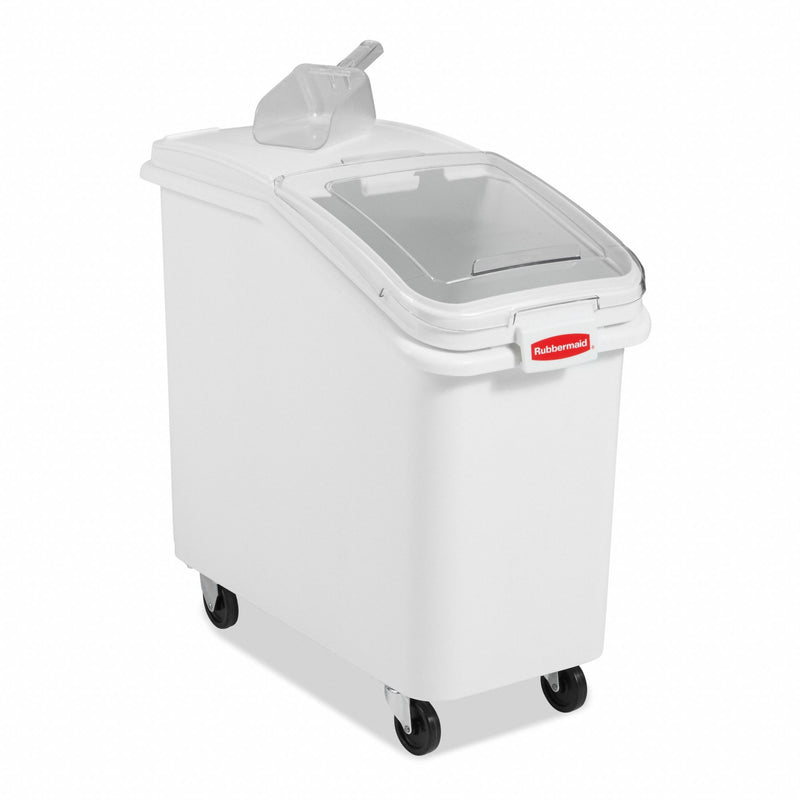 Rubbermaid 29 1/4 in" x 15 1/2 in" x 28 in Mobile Bulk Storage, White - FG360288WHT