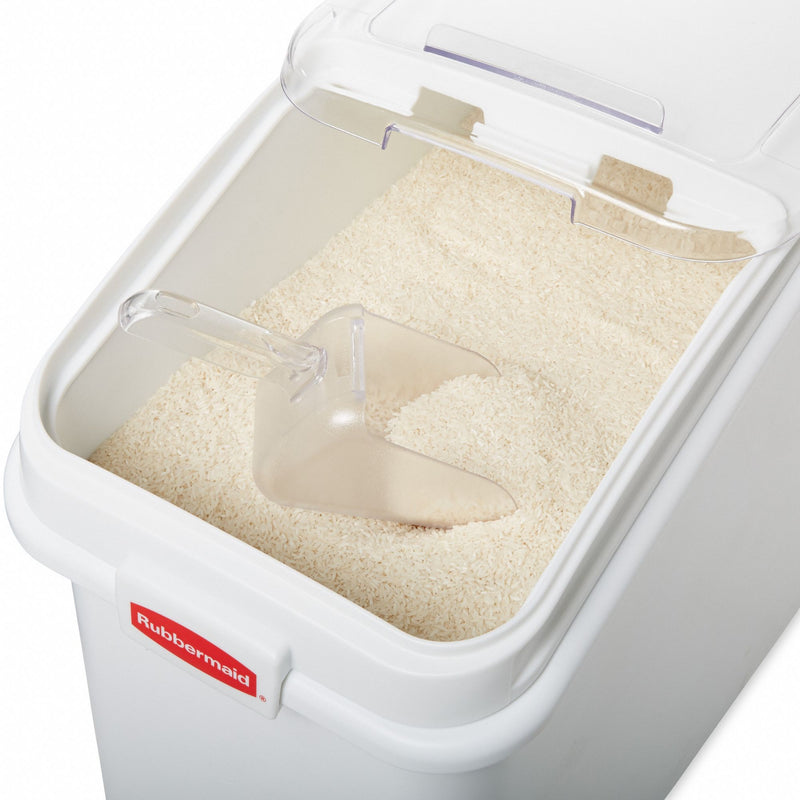 Rubbermaid 29 1/4 in" x 15 1/2 in" x 28 in Mobile Bulk Storage, White - FG360288WHT