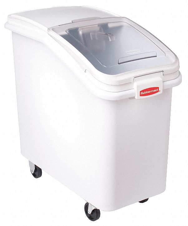 Rubbermaid 29 1/4 in" x 15 1/2 in" x 28 in Mobile Bulk Storage, White - FG360288WHT