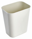 Rubbermaid 1 1/2 gal Rectangular Fire-Resistant Wastebasket, Plastic, Beige - FG254000BEIG