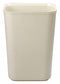Rubbermaid 10 gal Rectangular Fire-Resistant Wastebasket, Plastic, Beige - FG254400BEIG
