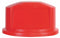 Rubbermaid BRUTE Series, Trash Can Top, Round, Dome with Push Door, 32 gal, Red - FG263788RED