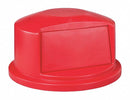 Rubbermaid BRUTE Series, Trash Can Top, Round, Dome with Push Door, 32 gal, Red - FG263788RED