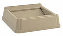 Rubbermaid Untouchable Series, Trash Can Top, Square, Drop, 35 gal, 50 gal, Tan - FG266400BEIG